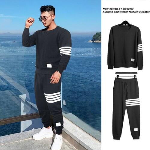 Men Tracksuit Sets Hoodie and Sweatpants 2 Piece Mens Joggers Set Suit Men Clothing Set Korean Style Fashion