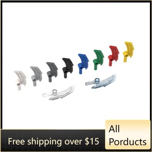 10PCS High-Tech Assemble Particle 18950 Sawtooth Scimitar Building Blocks Kit Replaceable Part Toys For Children Gifts