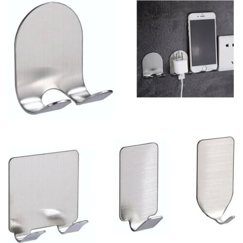 Shaving Razor Holder Stainless Steel Bathroom Shower Wall Razor Rack Men Shaver Shelf Hanger Kitchen Adhesive Storage Hook