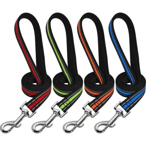 120cm Dog Leash Lead Reflective Nylon Pet Walking Running Training Dog Leashes Rope For Small Medium Large Dogs Durable 4 Colors