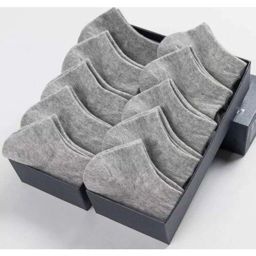 10pairs/Mens Casual Boat Socks Solid Color Socks Shallow Mouth Breathable Soft Socks Mens Shoes Gifts Ankle Socks Wholesale