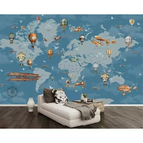 Beibehang Wallpaper Custom 3D Large Upscale World Map Photo Living Room Bedroom Wallpaper Bar Restaurant Background Mural