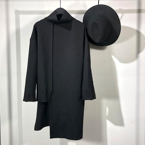 Owen seak Men Hoodies Sweatshirts Mens Oversized Dark Spring Autumn High Street Wear Hip Hop Long Turtleneck Bottoming Shirt