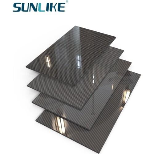 0.25-4.0MM 200mm X250mm 100% 3K Carbon Fiber Plate Panel Sheets Board Fiberic High Composite Hardness Material for RC Model