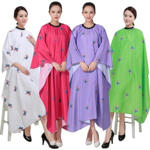 Salon Professional Haircut Shawl Butterfly Print Waterproof Barber Hairdressing Cape Hairdresser Hair Dye Perm Styling Apron