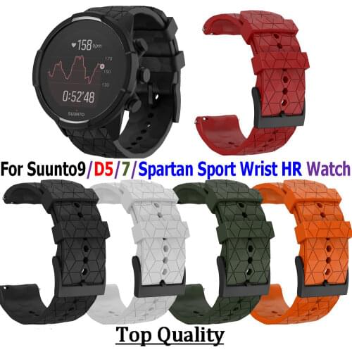 For Suunto9/D5/Spartan Sport Wrist HR Smart Bracelet Watch Band 24mm Wrist Sport Silicone Strap for Suunto7 Watchband Replacemet