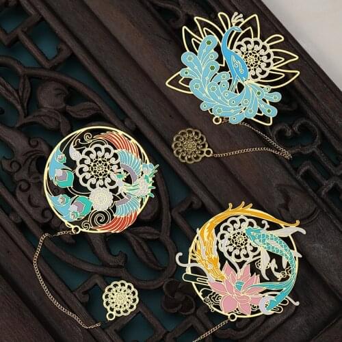 Retro Hollow Fox Phoenix Peacock Animal Stationery Bookmark Book Magazine Reading Mark Label School Office Gift Stationery