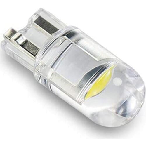 T10 W5W WY5W 168 501 2825 COB LED Car Bulb Glass Housing Wedge License Plate Lamp Side Door Bulb Instrument Lamp Auto White 12V