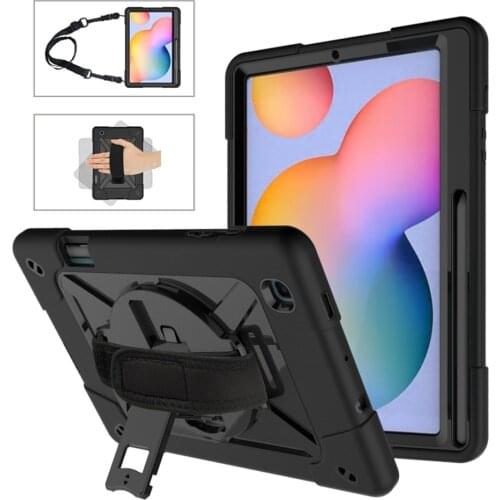 Heavy Rugged Case for Samsung Galaxy Tab S6 Lite 10.4 Inch 2020 Tablet Cover with Handle Stand Strap Funda for SM-P610 SM-P615