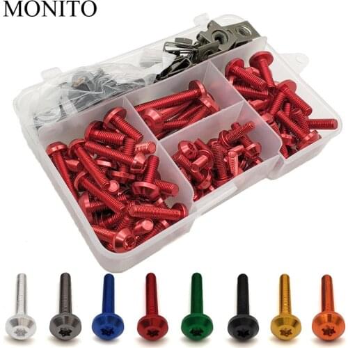 For Honda PCX 125 150 KAWASAKI Versys 650 KLZ1000 Z400 Universal Motorcycle Custom Fairing Body Bolt Screw Spring Bolt Fastener