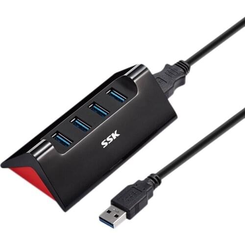 SSK USB One-To-Four-Port HUB Splitter Compatible With Windows/MAC OS/Linus Systems, Supports Commonly Used USB Devices