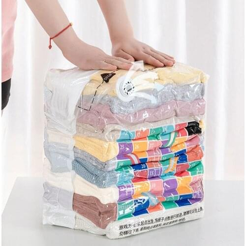 Hand Compression Type Vacuum Bag Clothes Storage Bags Home Compressed Organizer Closet Organizaiton Space Saving Seal Packet