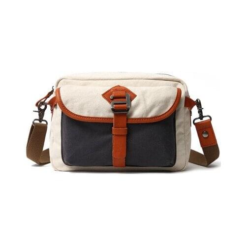 Vintage Shoulder Bag Mens Canvas Crossbody Small Bag Outdoor Sports Bag Phone Bag Purse Bag