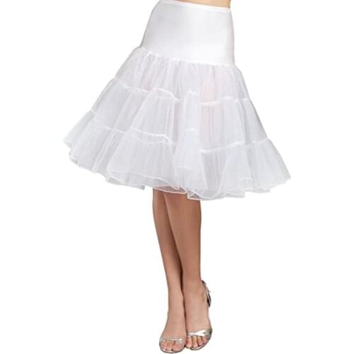 Womens Vintage 50s Rockabilly Petticoat Length Tutu Underskirt