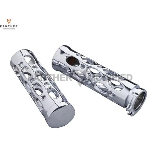 1" 25mm Chrome Carved motorcycle Hand Grips Motor Handle bar case for Kawasaki Vulcan 2000 Honda VTX 1800 GL1500 GL1800