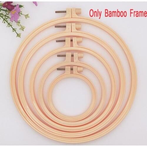 1 Pcs Bamboo Frame Embroidery Hoop Ring DIY Needle Craft Cross Stitch Machine Round Loop Hand Household Sewing Tools