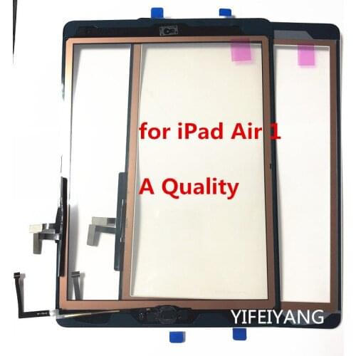 10pcs OEM quality Touch Screen Digitizer with Home Button Front Glass Display Touch Panel for iPad Air 1