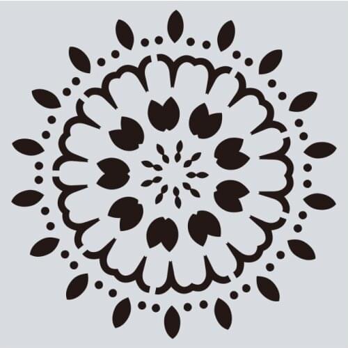 15*15 DIY Craft Layering mandala Stencils For Wall Painting Scrapbooking Album Decorative Paper Cards spray painting tools
