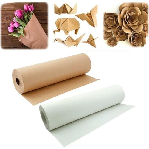 30m Recycled Kraft Paper Roll Art Crafts for DIY Gift Wrapping Scrapbooking Card