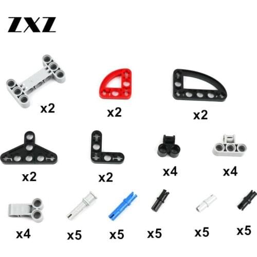 47pcs Building Blocks MOC Technical Parts Beam Connector City Engineering Machine Car Accessory Compatible Technik Bricks