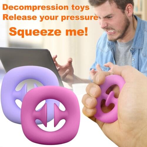 Anti-stress Finger Hand Grip Autism Special Needs Stress Reliever Anxiety Relief Toys Extrusion Sensory Pinching Ball Fidget Toy