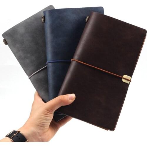 Faux Leather A6 Notebook Loose Leaf Paper Vintage Diary Travel Journal Sketchbook Planner Travelers Notebooks School Stationery