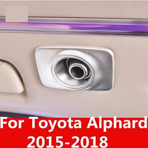 For Toyota Alphard 2015-2018 Rear Backup Reading Lights Decoration Frame Stainless Steel Interior decoration Auto Accessories