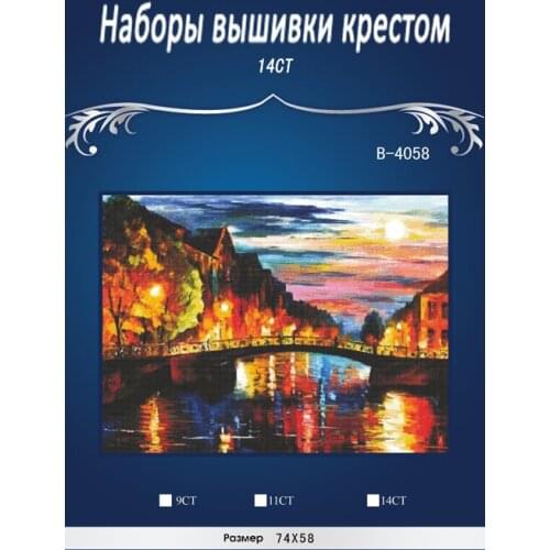 Oil painting 4058 cross Stitch, 14CT DMC Cross Stitch,Sets For Embroidery Kits,Poppy Flower Vase Counted Cross-Stitching