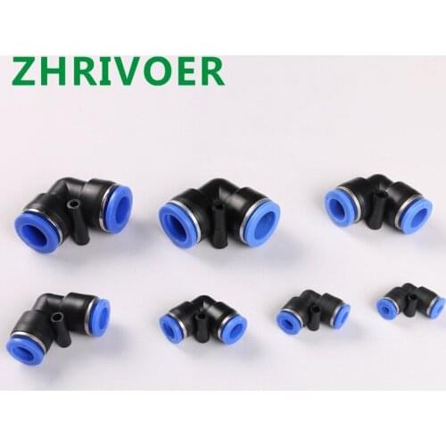 L Shaped Elbow OD Hose Tube One Touch Push in Air Pneumatic Connector Fittings Plastic Gas Quick Fitting 10mm 8mm 6mm 12mm 4mm