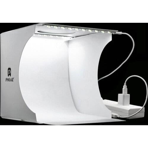 PULUZ Mini Photo Studio Light Box 9" Photography Lightroom 2 LED Panels+Long Cable Upgarded Diffuse Soft Photo Box USB Power