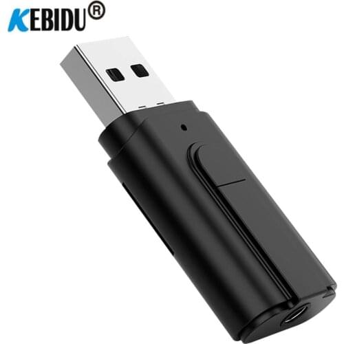 Mini USB Bluetooth 5.0 Transmitter Receiver with TF Card Solt 3.5mm Adapter Wireless Stereo Mp3 Player For PC TV Car Speaker