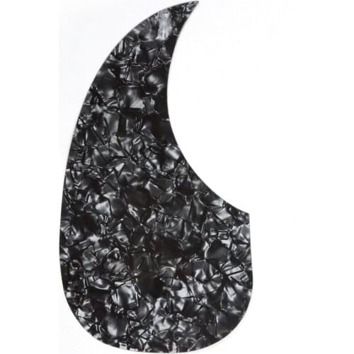 Musiclily Left Handed Self Adhesive Teardrop Acoustic Guitar Pickguard for Martin D28 Style Guitar, Black Pearl