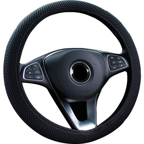 New 3D Three-Dimensional Breathable Mesh Car Steering Wheel Cover Without Inner Ring For 37-38CM/14.5"-15" Anti-slip Protecter