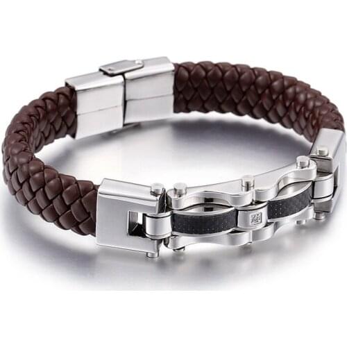 New simple retro anchor leather bracelet bracelets Punk wind and multi-layer bracelet magic bracelet