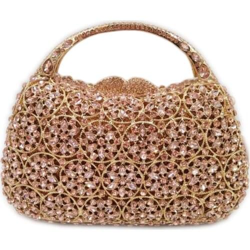 New Lady Gold/Silver Party Bridal Clutch Purse Female Prom Purse Bridal Shoulder Bag Women Wedding Clutches Bags Purse for Bride