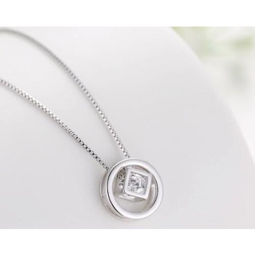 JIANERY Fashion Silver Color Cube Box Necklace Pendant For Women Choker Necklaces Holiday Beach Statement Boho Jewelry