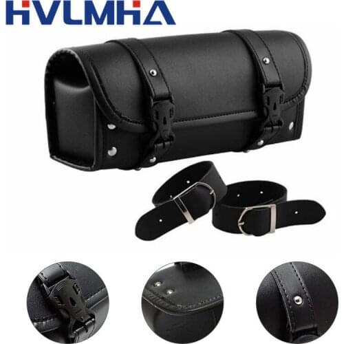 Luxury Waterproof Motorcycle PU Leather Saddle Bags Side Storage Tool Bag Tail Bag Moto Motorbike Luggage Suitcase Bucket Bag