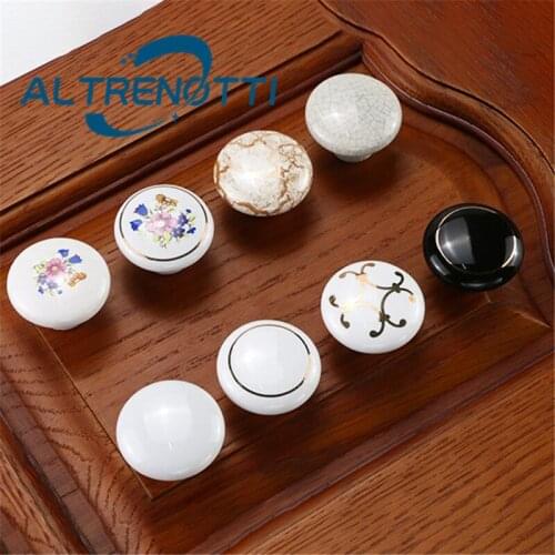 Cabinet Drawer Knob Ceramic Furniture Wardrobe Kitchen Cupboard Closet Handle For Home Hotel Dresser Vintage Door Pull Handle