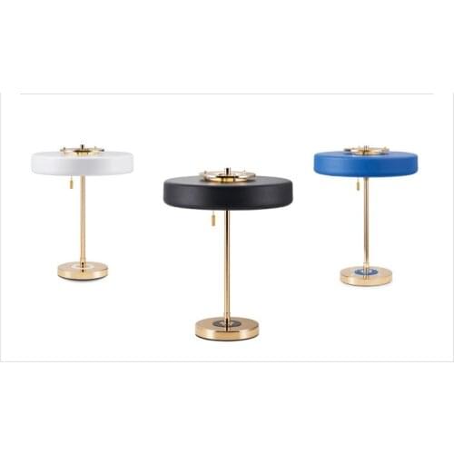 Nordic modern iron table lamp bedroom bedside light living room round French designer table lamp