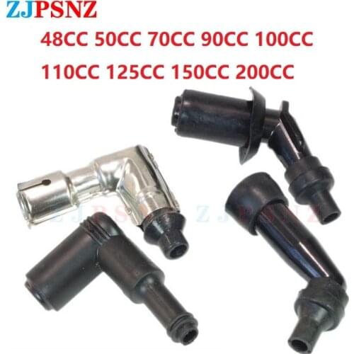 Motorcycle Ignition Spark Plug Cap 48/50/70/90/100/110/125/150/200CC Non Resistor Spark Plug Cap Cover Moped Scooter Bike