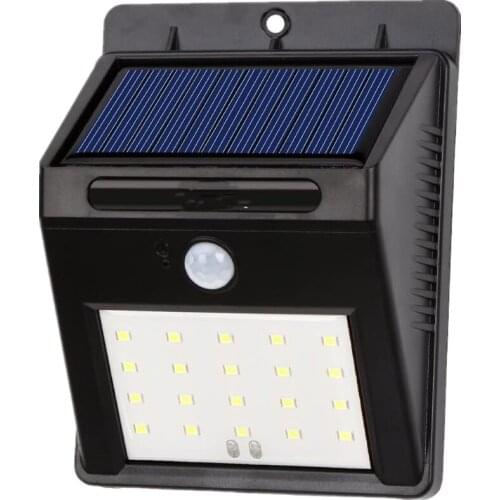 2835SMD 20Leds Solar Panel Powered LED PIR Motion Sensor Lamp Night Light Garden Decor Wall Lamp Energy Saving