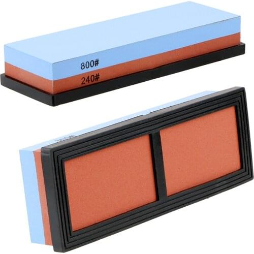 With Silicone Base Knife Sharpener 2-IN-1 Honing Kit Whetstone Sharpening Stones Grinding Stone