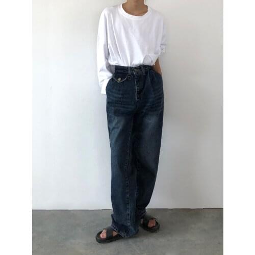 2021 Vintage wash made old mop jeans slacks for men and women