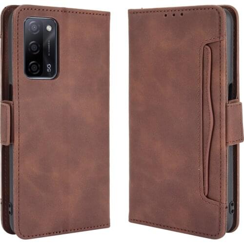 For OPPO A55 5G Case Cover Premium Leather Leather Flip Multi-card slot Cover For OPPO A55 A 55 OPPOA55 5G case