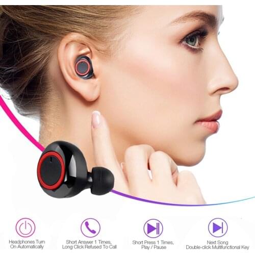 Y50 Earbuds TWS Bluetooth Earphone Wireless Bluetooth Earbuds In-Ear Touch Control Stereo Noise-Reduction Portable Earphone