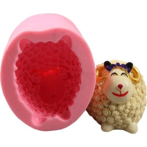 DIY little sheep Liquid silicone mold Fondant baking tool cake mould cake decorating tools Valentines Easter