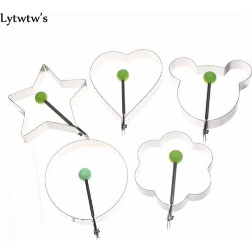 1 Piece stainless BBQ Outdoor Heart Star Flower Egg Pan Cake Mini Pot Fry Kitchen Frying gadget cooking tools holder