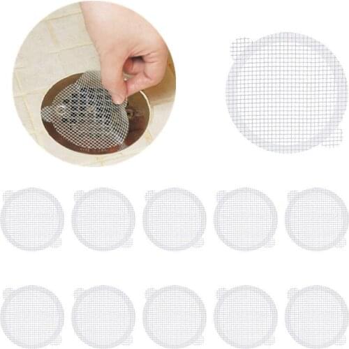 10pcs Disposable bathroom floor drain cover hair catcher Mesh Slag Net Kitchen Toliet sink strainer shower bath filter Cleaner