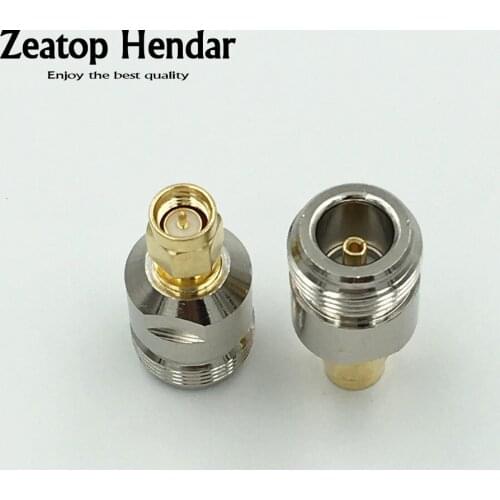 2Pcs Brass SMA Male Jack to N Female Plug RF Coaxial Cable Adapter Jack SMA to N F/M Connector High Quality