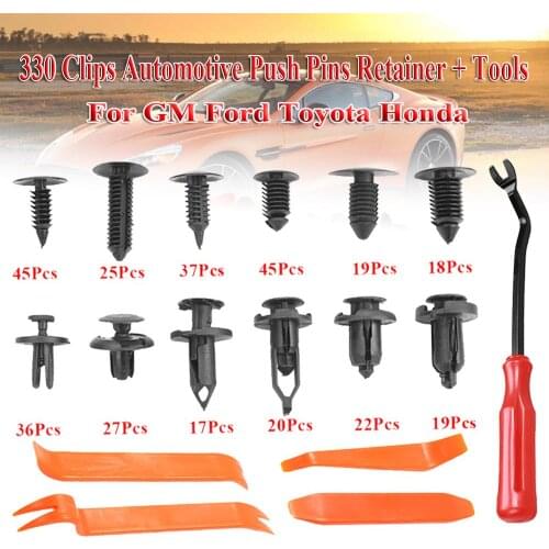 330 Clips Automotive Push Pins Retainer Car Trim For GM Ford Toyota Honda +Tools